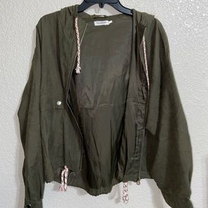 dark green jacket